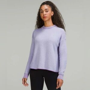 Lululemon Reversible Double Knit Crew Neck Sweater Size 4 Lavender